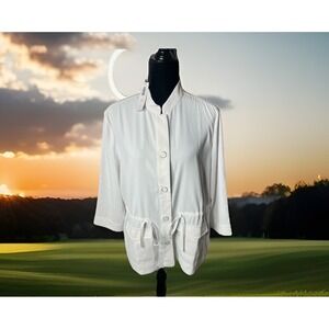 Chico's Soft Utility Jacket  Women's‎ Size 2 Alabaster NWT